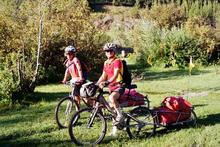 mountain biker riding off-trail