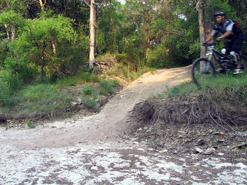 mountain biker riding off-trail